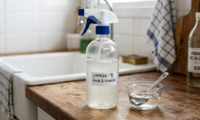 Borrifar vinagre com água nos azulejos da cozinha: para que serve, quando usar e por que ajuda na cozinha