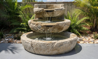 Transforme cimento em uma fonte incrível para seu quintal