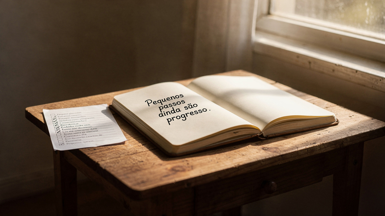 Frase do dia: pequenos passos também revelam progresso e podem renovar sua esperança com calma