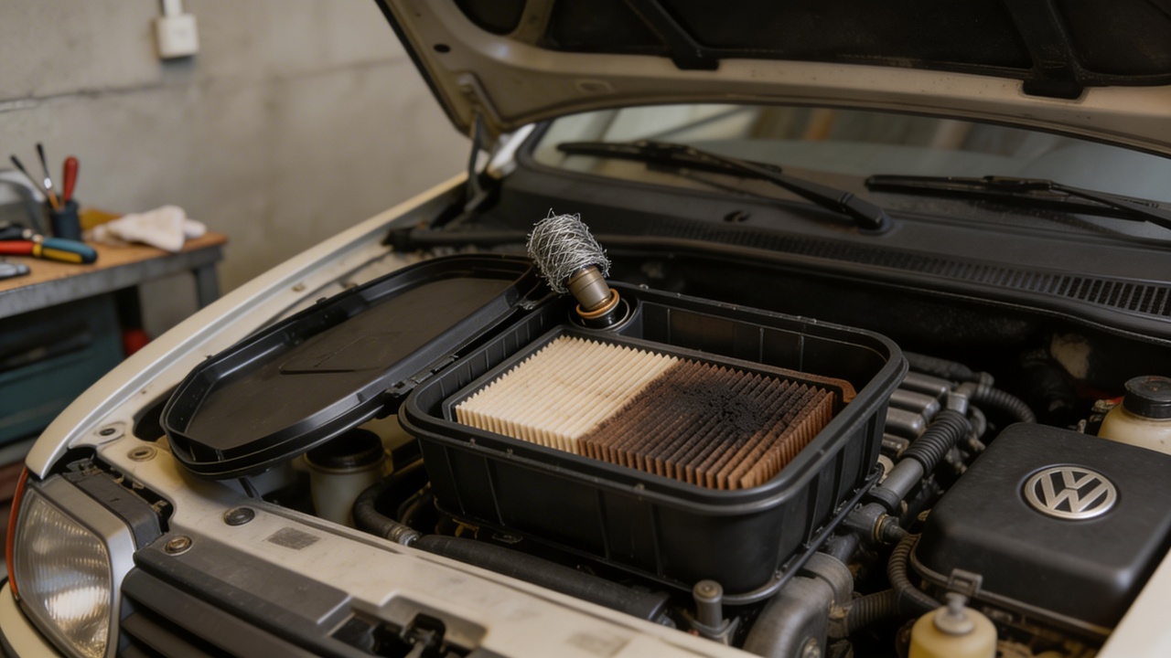 Palha de aço no filtro de ar pode reduzir óleo na admissão em motores desgastados