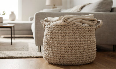 Cestos de crochê são a solução perfeita para organizar a casa com charme