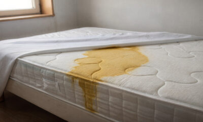 O que significa quando o colchão fica com manchas amarelas mesmo usando lençol todas as noites