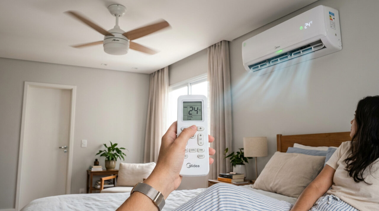 Deixar o ar condicionado ligado ou desligar e ligar novamente ao sair por pouco tempo: qual é a opção mais eficiente em termos de energia