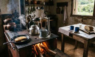 Quando o café com pão feito no fogão a lenha tornava o dia especial