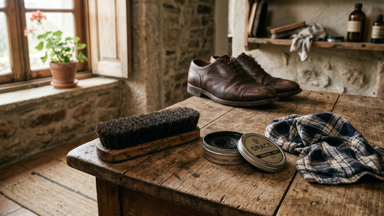Objetos que ajudavam a manter a casa em ordem e faziam a escova de limpar sapato ser essencial