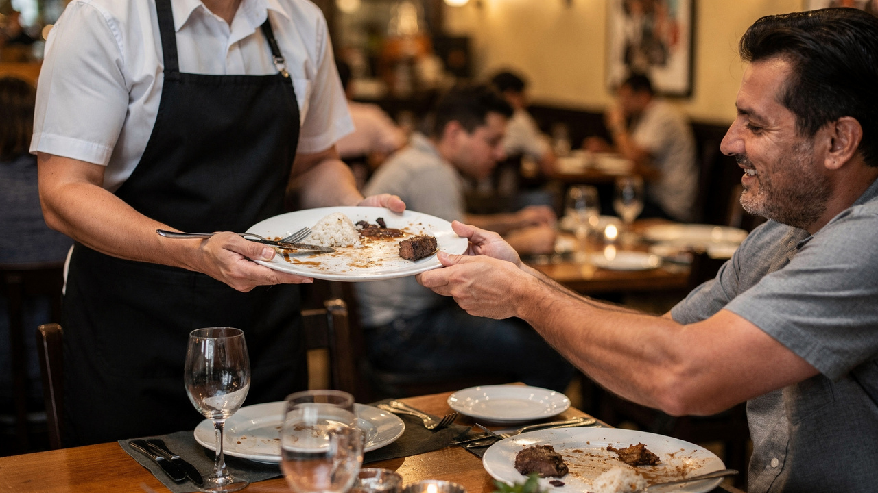 O que significa ajudar os garçons a recolher os pratos da sua mesa, segundo a psicologia