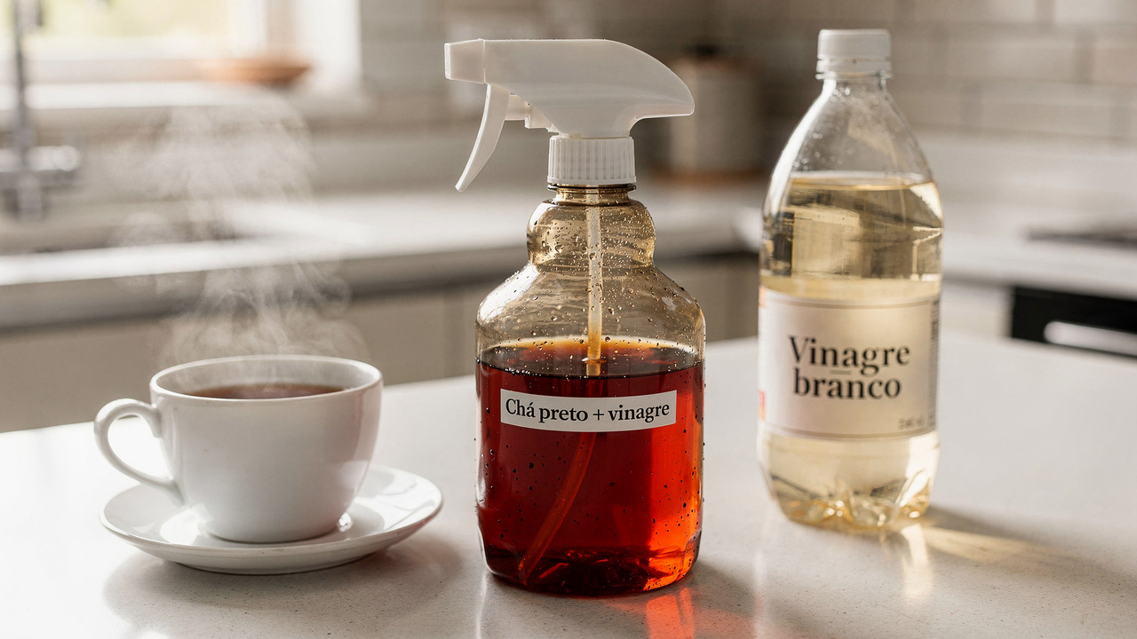 Misturar chá preto com vinagre: para que serve e por que é recomendado para limpar a cozinha