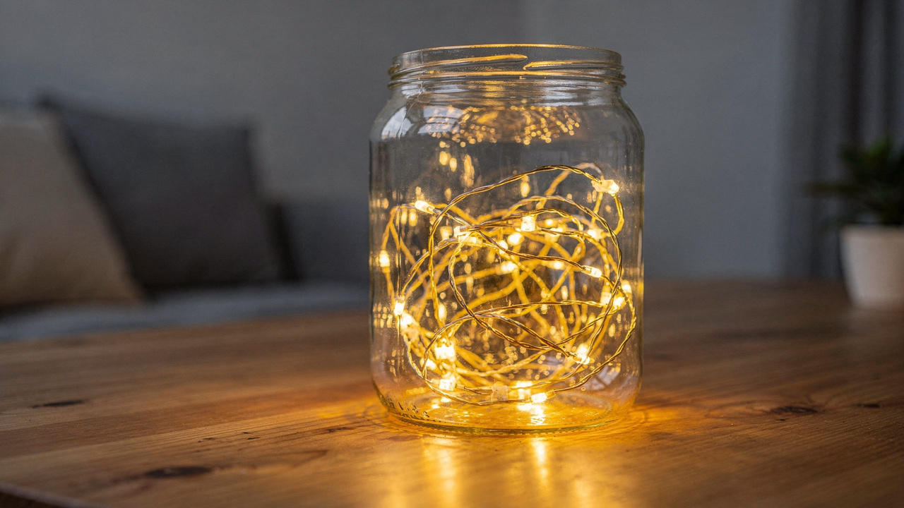 Como fazer lâmpadas com frascos de vidro e luzes LED incríveis gastando quase nada