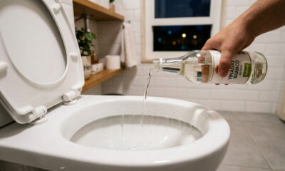 Coloque vinagre no vaso sanitário antes de dormir, na manhã seguinte, seu banheiro vai te agradecer