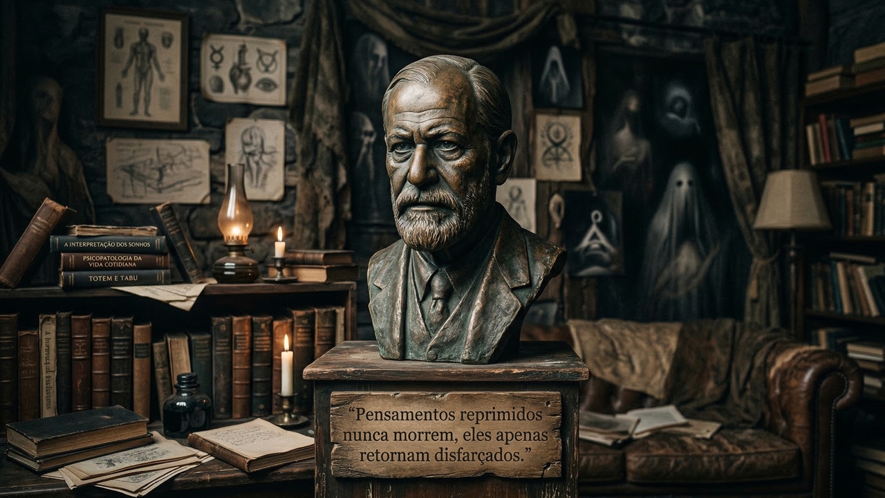 Sigmund Freud, neurologista e criador da psicanálise: "Pensamentos reprimidos nunca morrem, eles apenas retornam disfarçados."
