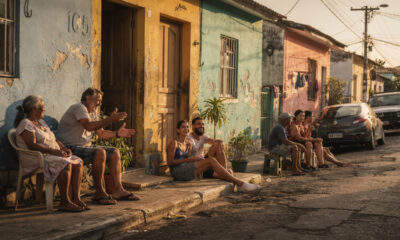 Houve uma época em que os vizinhos sentavam na calçada para conversar até tarde
