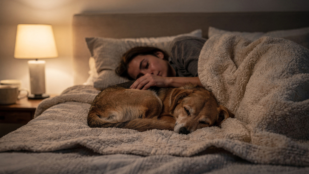 Dormir com um cão de estimação desencadeia processos inesperados e o impacto vai além do calor na cama
