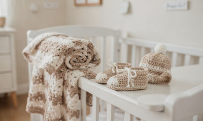 Veja como fazer crochê para bebê com peças delicadas e úteis para decorar o quarto ou presentear