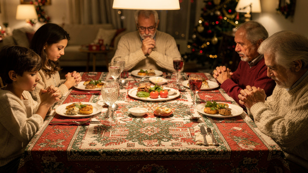 Tradições simples que deixavam tudo mais especial como rezar antes da ceia