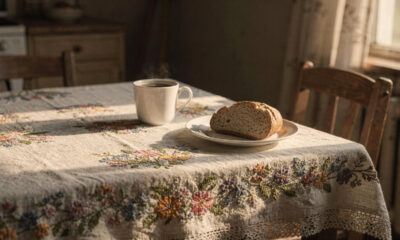 Coisas comuns que traziam sensação de lar e faziam a toalha bordada à mão ser inesquecível