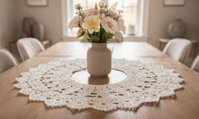 Por que o centro de mesa de crochê em branco pérola virou a maior tendência de decoração deste ano