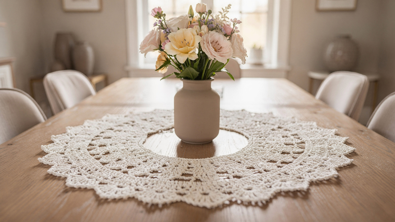 Por que o centro de mesa de crochê em branco pérola virou a maior tendência de decoração deste ano