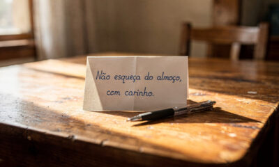 Bilhetes dobrados guardavam sentimentos que não cabiam em poucas palavras