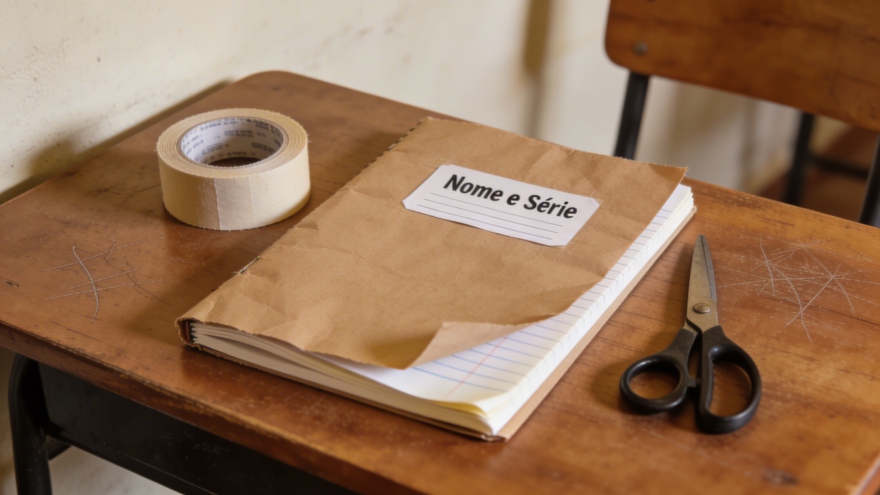 Materiais escolares da escola antiga que eram usados até o fim e marcavam a infância