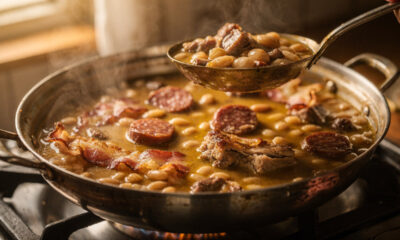 Refogue bacon, calabresa e temperos na ordem certa e tenha uma feijoada branca bem encorpada