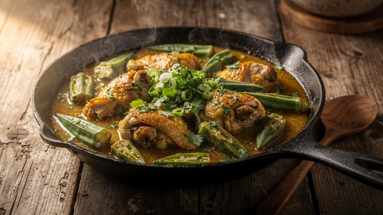 Depois que você provar esse frango com quiabo mineiro, vai querer repetir o prato