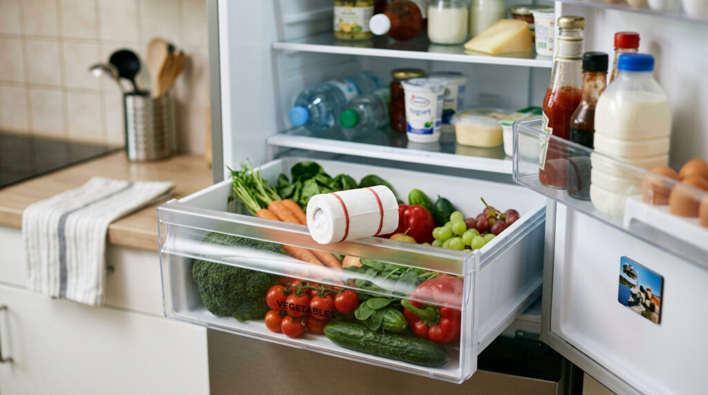 Coloque um rolo de papel higiênico com bicarbonato na geladeira e, no dia seguinte, todos vão te agradecer