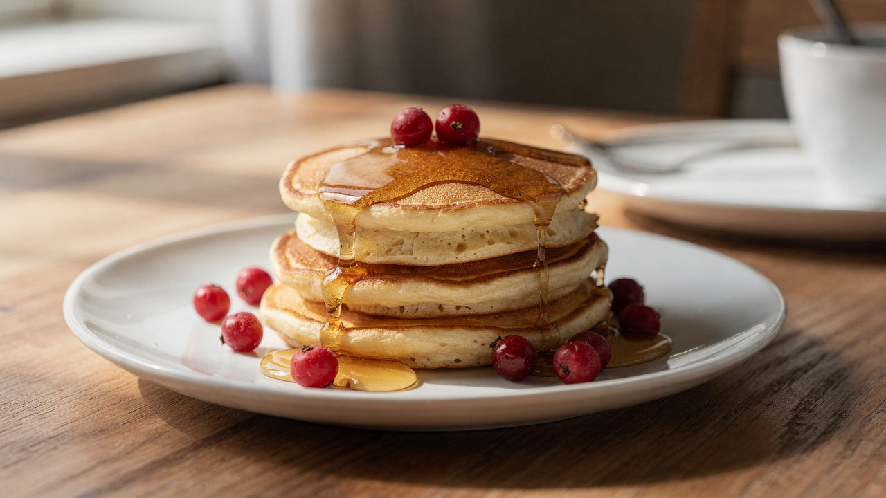 Misture ovo, leite e farinha e prepare mini panquequinhas americanas fofinhas para um café especial