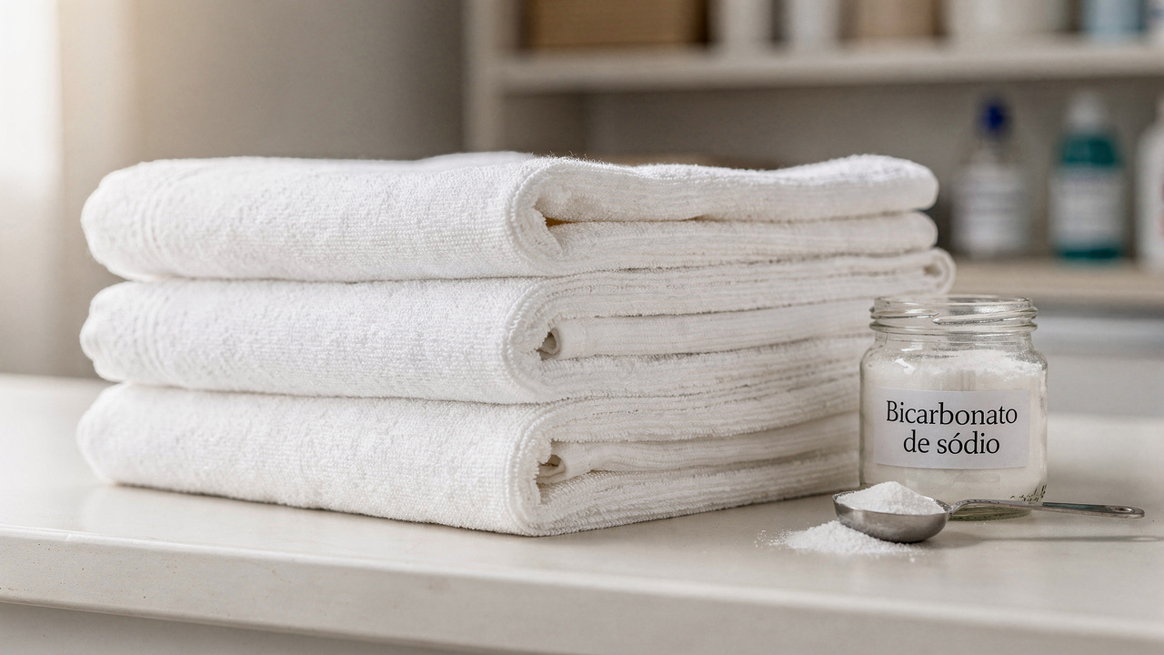 Adeus toalhas ásperas como lixa: apenas 2 colheres de sopa na máquina de lavar podem devolver a maciez
