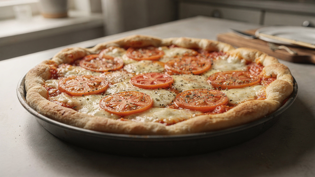 Essa pizza de liquidificador fica pronta em poucos minutos e é perfeita para um jantar rápido