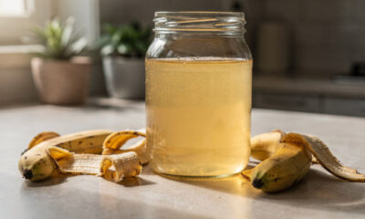 Adubo natural com casca de banana fortalece plantas de interior de forma simples