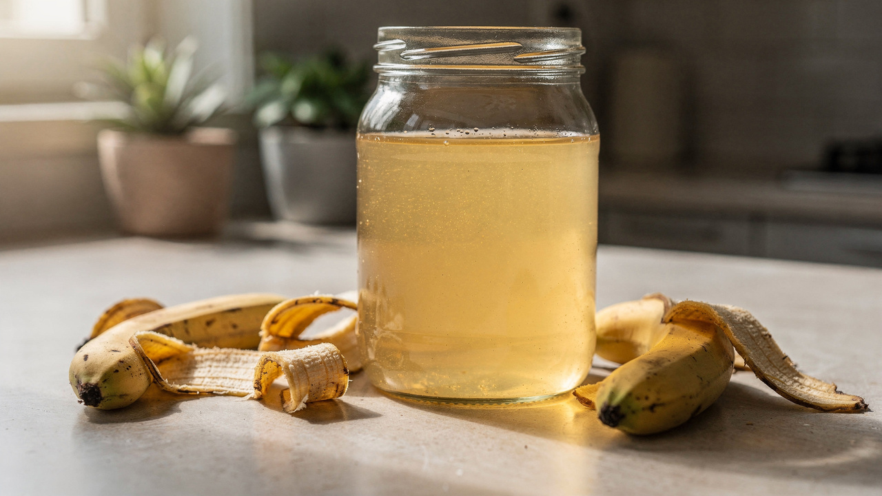 Adubo natural com casca de banana fortalece plantas de interior de forma simples