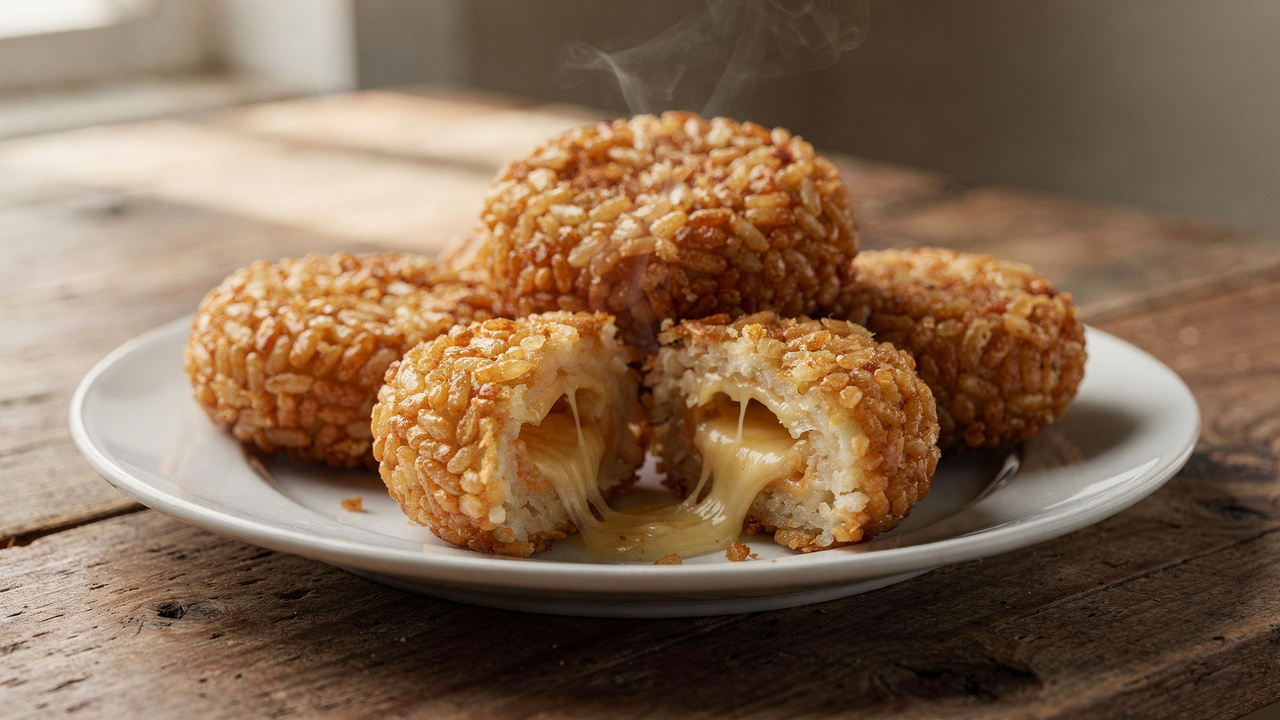 Com as sobras de arroz, faça esse petisco que fica crocante por fora e macio por dentro