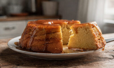 Bata pão dormido no liquidificador e faça um pudim de pão cremoso que fica pronto em minutos
