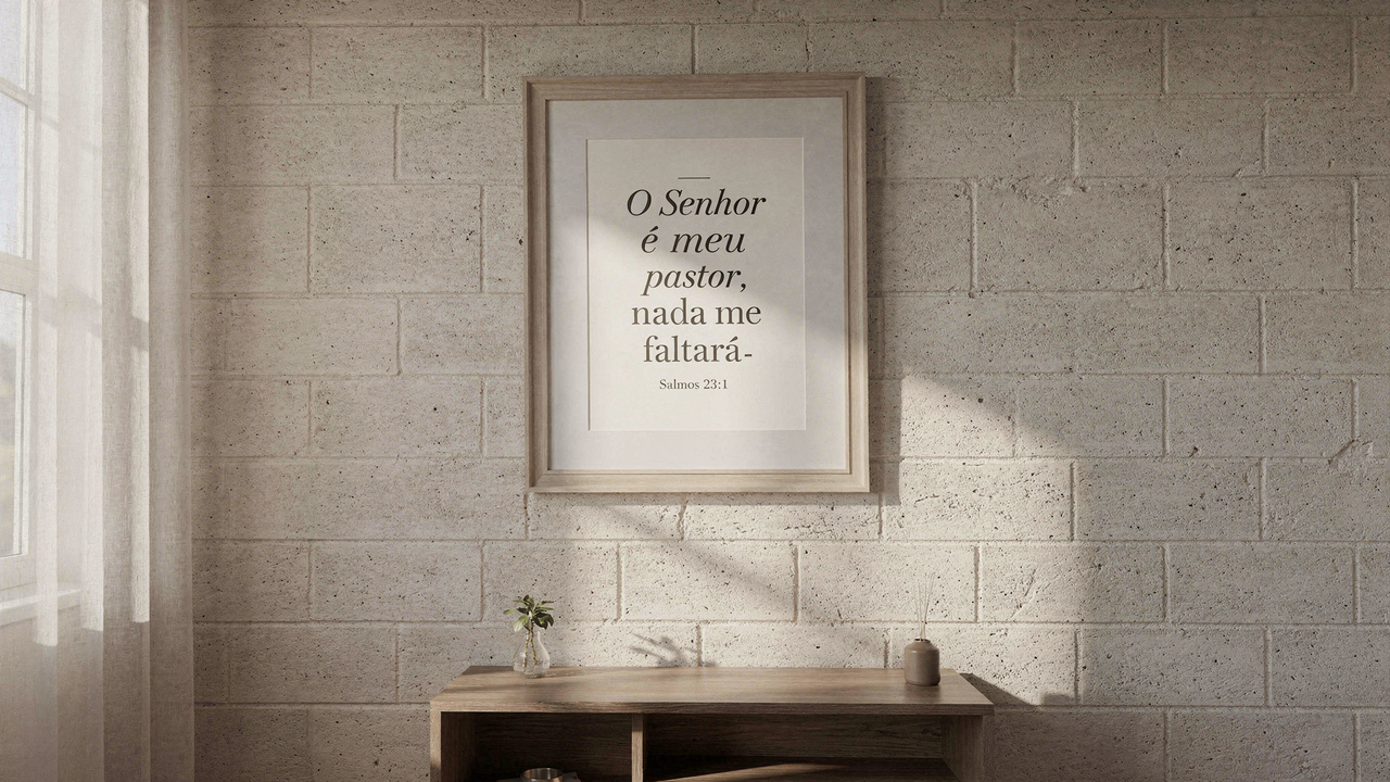 Versículo do dia: Salmos 23:1 — “O Senhor é meu pastor, nada me faltará…”