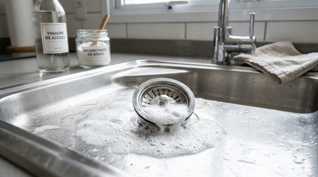 Despejar vinagre no ralo antes de dormir: para que serve e por que encanadores recomendam