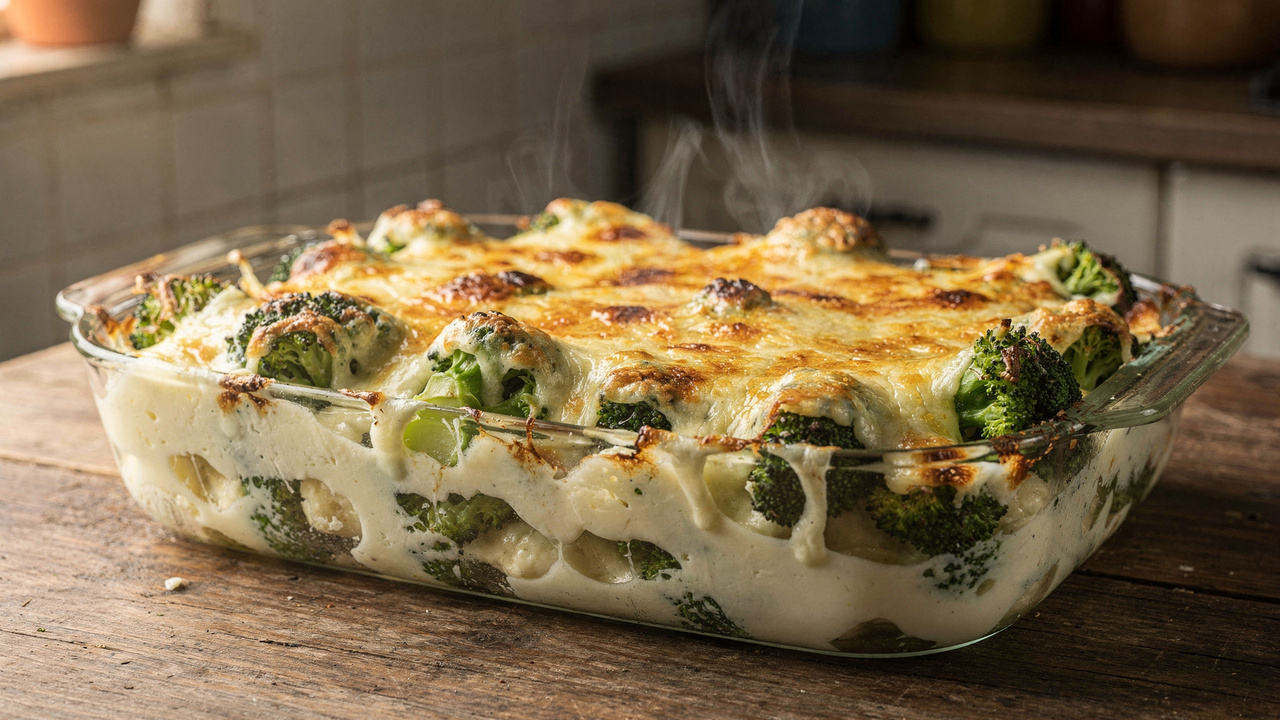 Nunca mais faça brócolis sem graça: leve brócolis, requeijão e muçarela ao forno e tenha um prato cremoso perfeito para servir no jantar