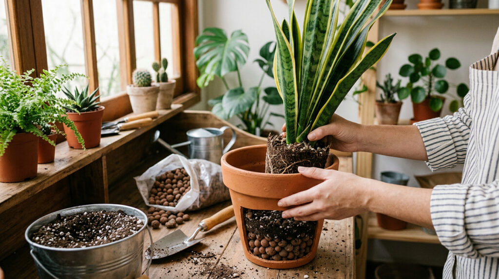 Como fazer sua espada-de-são-jorge crescer firme mesmo quando as folhas começam a dobrar ou amolecer com 2 ajustes simples no vaso