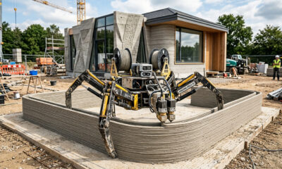 Cientistas criam robô em forma de aranha constrói casas em 24 horas sem usar cimento