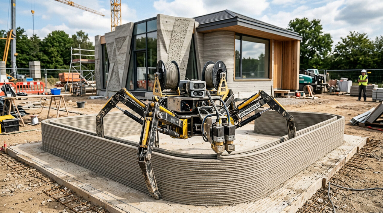 Cientistas criam robô em forma de aranha constrói casas em 24 horas sem usar cimento