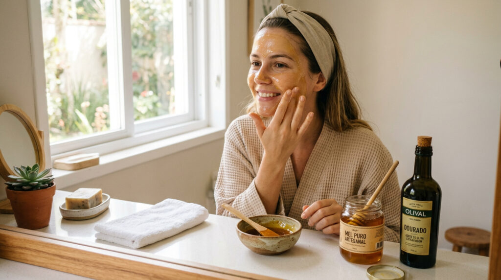 Aplicar mel e azeite de oliva no rosto: para que serve, quando fazer e por que é melhor que produto caro