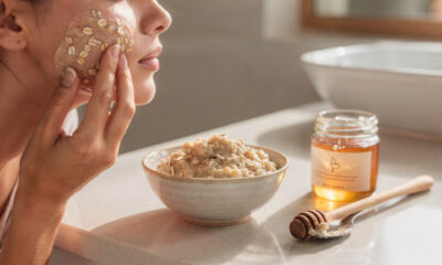 Use esta máscara de aveia e mel pela manhã para deixar sua pele macia e radiante em poucos minutos