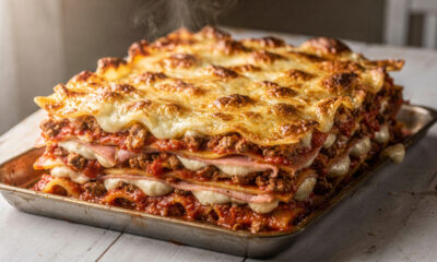 Essa lasanha à bolonhesa fica cremosa, suculenta e perfeita para servir no almoço em família