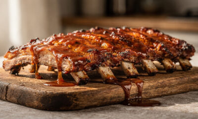 Misture ketchup, açúcar mascavo e temperos e faça um barbecue perfeito para fazer uma costelinha assada