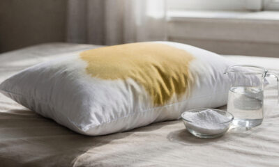 Truque de mestre retira mancha amarelada no travesseiro e elimina odores ruins de vez