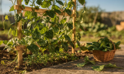 A trepadeira comestível que cresce rápido no quintal e pode produzir muitas folhas nutritivas