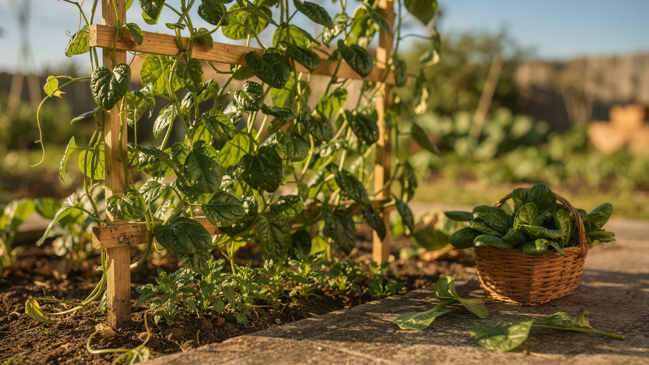 A trepadeira comestível que cresce rápido no quintal e pode produzir muitas folhas nutritivas