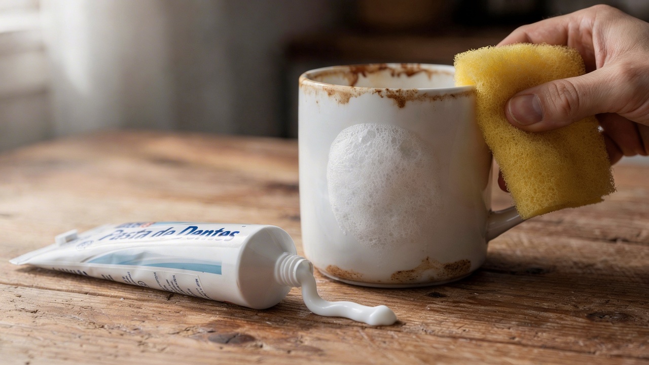 A pasta de dentes comum limpou o que nenhum detergente conseguiu na cozinha