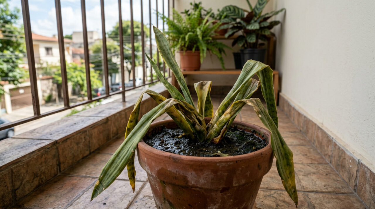 Como fazer sua espada-de-são-jorge crescer firme mesmo quando as folhas começam a dobrar ou amolecer com 2 ajustes simples no vaso
