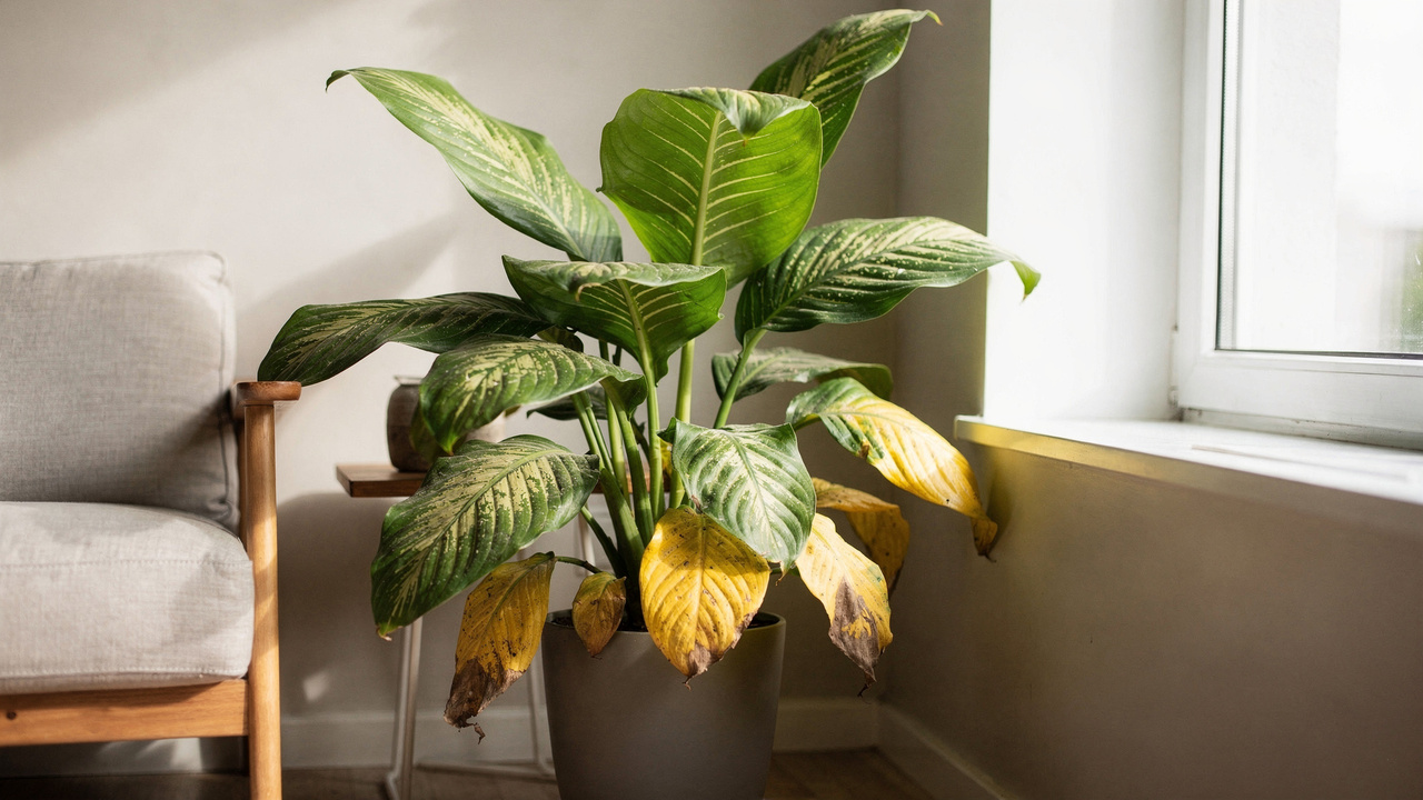 Por que a planta comigo-ninguém-pode fica amarela? As causas mais comuns e como salvar a planta