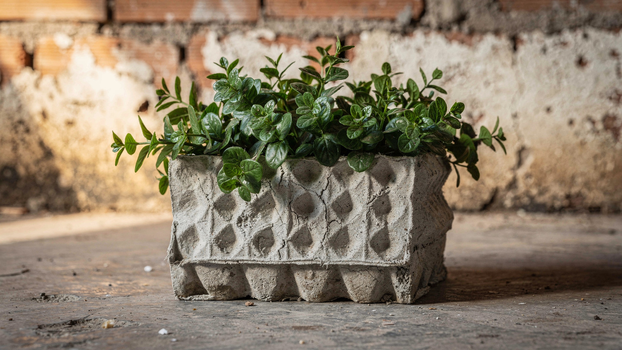 O que dá para criar com cimento e caixas de ovos pode mudar seu jeito de olhar o reaproveitamento